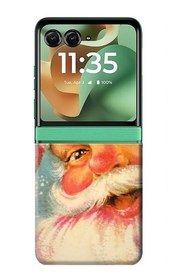 S2840 Noël Père Noël Millésime Etui Coque Housse pour Motorola Razr 70+,60+, Razr+ (2026, 2025, 2024)