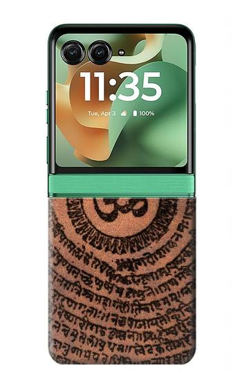 S2874 Symbole de l'OM Tatouage Etui Coque Housse pour Motorola Razr 70+,60+, Razr+ (2026, 2025, 2024)