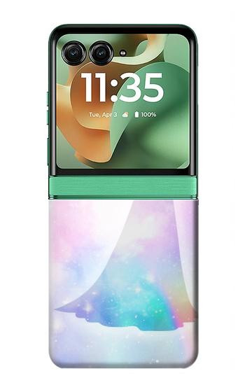 S2992 Princesse Pastel Silhouette Etui Coque Housse pour Motorola Razr 70+,60+, Razr+ (2026, 2025, 2024)