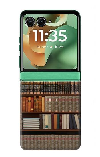 S3154 étagère à livres Etui Coque Housse pour Motorola Razr 70+,60+, Razr+ (2026, 2025, 2024)