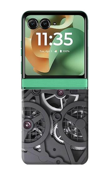 S3176 A l'intérieur Montre Noir Etui Coque Housse pour Motorola Razr 70+,60+, Razr+ (2026, 2025, 2024)