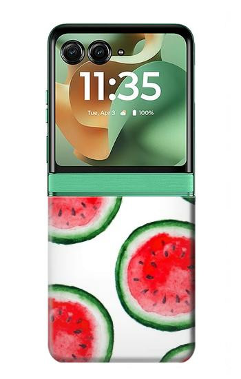 S3236 Motif melon d'eau Etui Coque Housse pour Motorola Razr 70+,60+, Razr+ (2026, 2025, 2024)