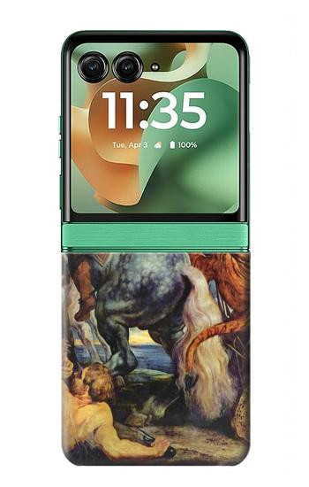 S3331 Peter Paul Rubens Tigre und Lowenjagd Etui Coque Housse pour Motorola Razr 70+,60+, Razr+ (2026, 2025, 2024)