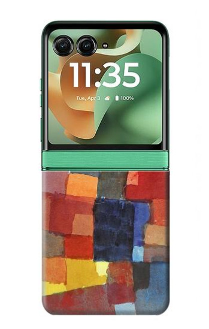 S3341 Paul Klee Raumarchitekturen Etui Coque Housse pour Motorola Razr 60, Razr 2025