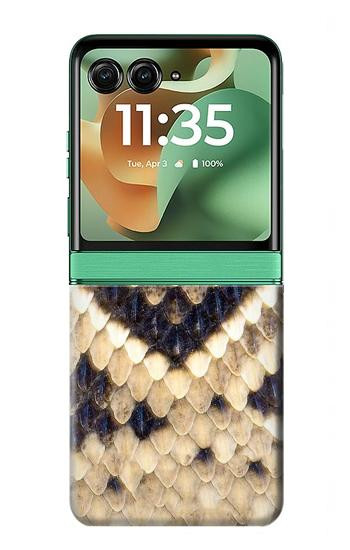 S3417 Diamant Rattle Serpent graphique Imprimer Etui Coque Housse pour Motorola Razr 70+,60+, Razr+ (2026, 2025, 2024)