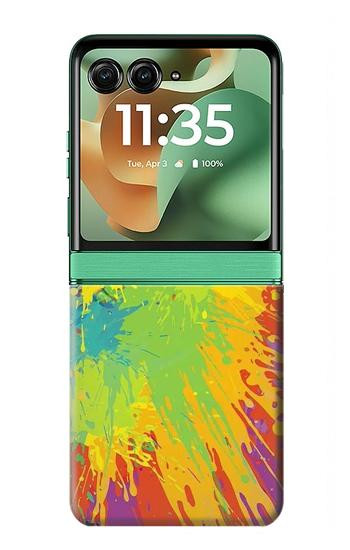 S3675 Tâche de couleur Etui Coque Housse pour Motorola Razr 70+,60+, Razr+ (2026, 2025, 2024)