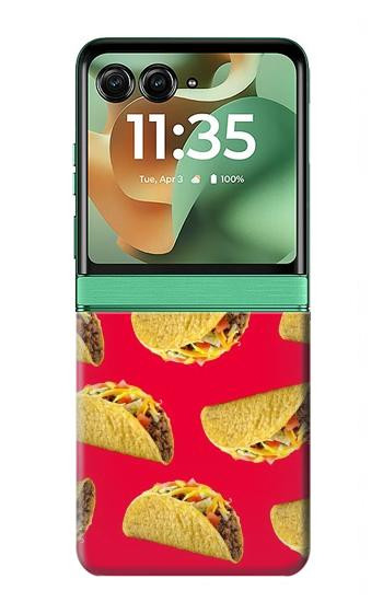 S3755 Tacos mexicains Etui Coque Housse pour Motorola Razr 70+,60+, Razr+ (2026, 2025, 2024)