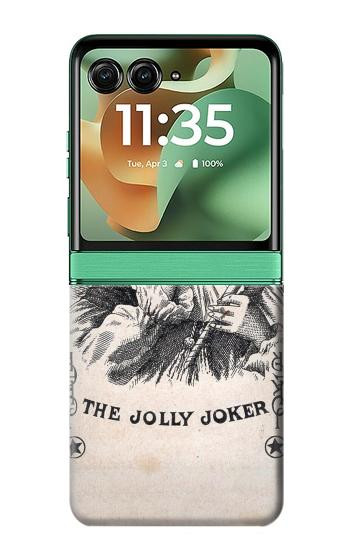 S3818 Carte à jouer vintage Etui Coque Housse pour Motorola Razr 70+,60+, Razr+ (2026, 2025, 2024)