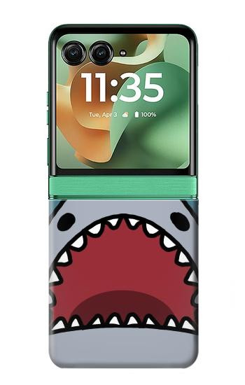 S3825 Plongée en mer de requin de dessin animé Etui Coque Housse pour Motorola Razr 70+,60+, Razr+ (2026, 2025, 2024)