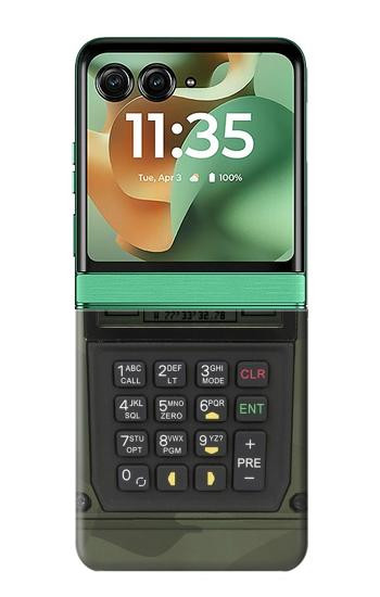 S3959 Impression graphique de la radio militaire Etui Coque Housse pour Motorola Razr 70+,60+, Razr+ (2026, 2025, 2024)