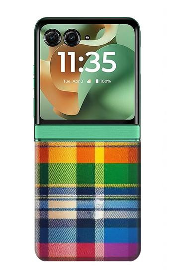 S3983 Texture de tissu LGBTQ Etui Coque Housse pour Motorola Razr 70+,60+, Razr+ (2026, 2025, 2024)