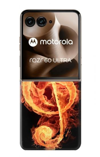 S0493 Note de musique Graver Etui Coque Housse pour Motorola Razr 70 Ultra, 60 Ultra, 50 Ultra, Ultra 2026, Ultra 2025