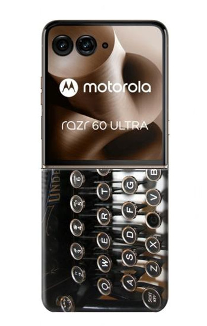 S0620 Machine à écrire Etui Coque Housse pour Motorola Razr 60 Ultra, Razr Ultra 2025