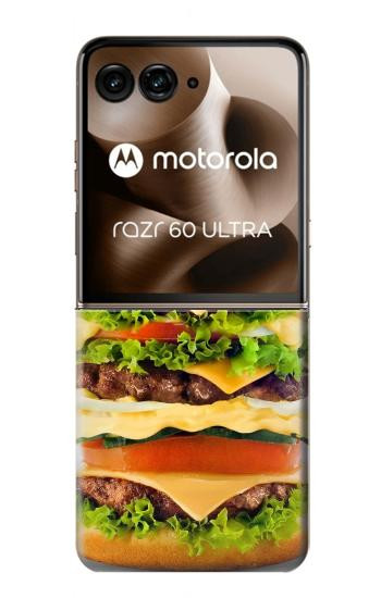 S0790 Hamburger Etui Coque Housse pour Motorola Razr 70 Ultra, 60 Ultra, 50 Ultra, Ultra 2026, Ultra 2025