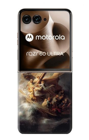 S1091 Rembrandt Christ dans la tempête Etui Coque Housse pour Motorola Razr 70 Ultra, 60 Ultra, 50 Ultra, Ultra 2026, Ultra 2025
