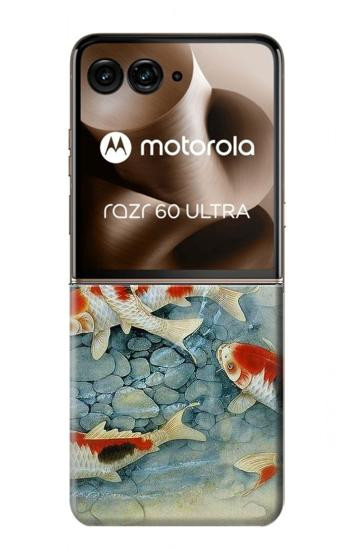 S1654 Carpe Koï poisson Peinture Art Etui Coque Housse pour Motorola Razr 70 Ultra, 60 Ultra, 50 Ultra, Ultra 2026, Ultra 2025