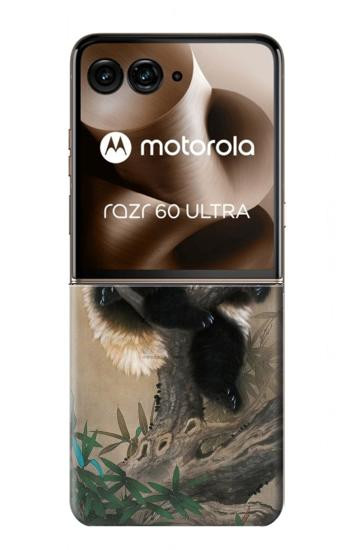S2210 Peinture Art Panda Fluffy Etui Coque Housse pour Motorola Razr 70 Ultra, 60 Ultra, 50 Ultra, Ultra 2026, Ultra 2025