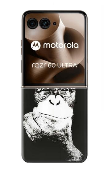 S2324 Singe drôle avec casque Pop Musique Etui Coque Housse pour Motorola Razr 70 Ultra, 60 Ultra, 50 Ultra, Ultra 2026, Ultra 2025