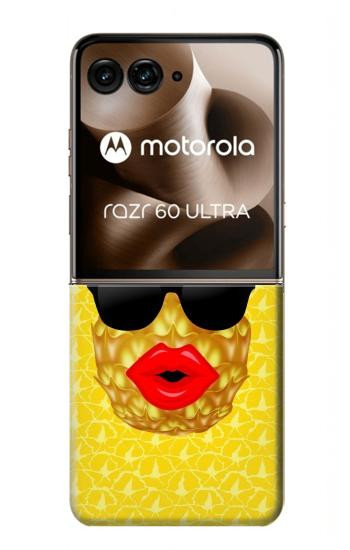 S2443 Baiser drôle d'ananas Lunettes de soleil Etui Coque Housse pour Motorola Razr 70 Ultra, 60 Ultra, 50 Ultra, Ultra 2026, Ultra 2025