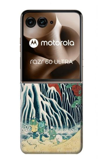 S2491 Hokusai Kirifuri Cascade à Kurokami Etui Coque Housse pour Motorola Razr 70 Ultra, 60 Ultra, 50 Ultra, Ultra 2026, Ultra 2025