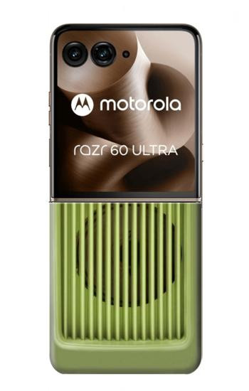 S2656 Radio Vert bakélite millésimé Etui Coque Housse pour Motorola Razr 70 Ultra, 60 Ultra, 50 Ultra, Ultra 2026, Ultra 2025