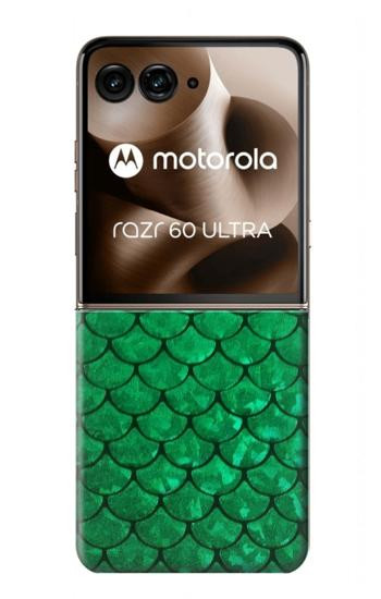 S2704 Vert poisson échelle motif graphique Etui Coque Housse pour Motorola Razr 70 Ultra, 60 Ultra, 50 Ultra, Ultra 2026, Ultra 2025