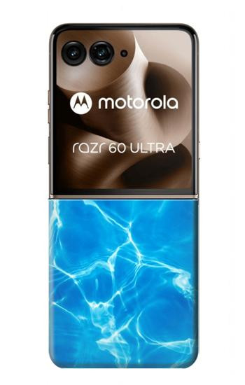 S2788 Bleu Piscine d'eau Etui Coque Housse pour Motorola Razr 70 Ultra, 60 Ultra, 50 Ultra, Ultra 2026, Ultra 2025