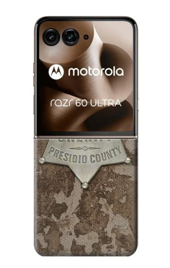 S2868 Texas Presidio shérif du comté Badge Etui Coque Housse pour Motorola Razr 70 Ultra, 60 Ultra, 50 Ultra, Ultra 2026, Ultra 2025