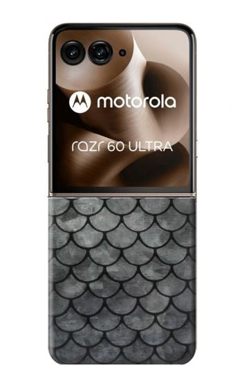 S2950 Echelle Argent Poisson Etui Coque Housse pour Motorola Razr 70 Ultra, 60 Ultra, 50 Ultra, Ultra 2026, Ultra 2025