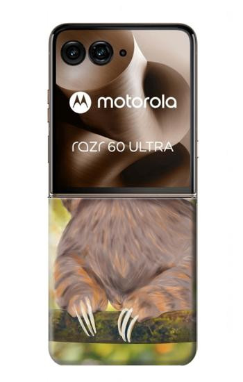 S3138 Peinture mignon bébé Sloth Etui Coque Housse pour Motorola Razr 70 Ultra, 60 Ultra, 50 Ultra, Ultra 2026, Ultra 2025