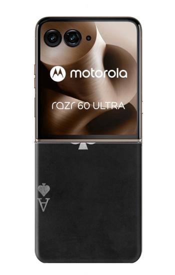 S3152 Noir Ace of Spade Etui Coque Housse pour Motorola Razr 70 Ultra, 60 Ultra, 50 Ultra, Ultra 2026, Ultra 2025