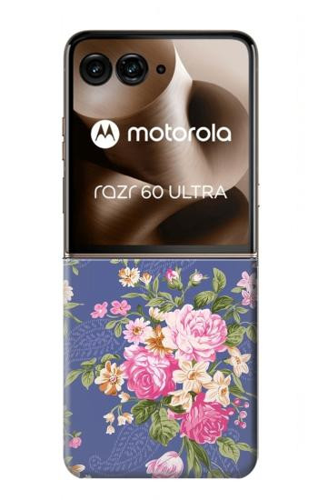 S3265 Motif Fleur millésimé Etui Coque Housse pour Motorola Razr 70 Ultra, 60 Ultra, 50 Ultra, Ultra 2026, Ultra 2025