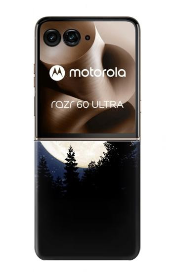S3323 Voler l'Eléphant Nuit de pleine lune Etui Coque Housse pour Motorola Razr 70 Ultra, 60 Ultra, 50 Ultra, Ultra 2026, Ultra 2025