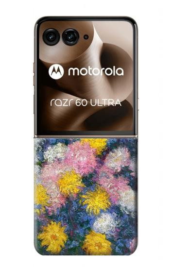 S3342 Claude Monet Chrysanthèmes Etui Coque Housse pour Motorola Razr 70 Ultra, 60 Ultra, 50 Ultra, Ultra 2026, Ultra 2025