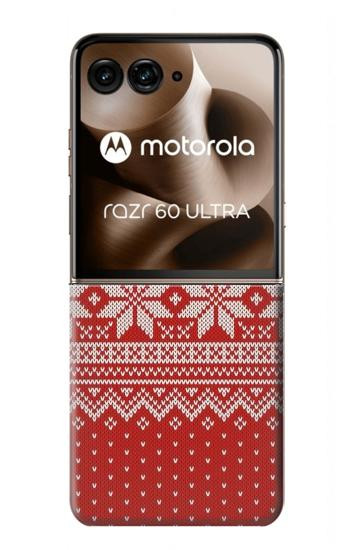 S3384 Motif d'hiver sans couture tricot Etui Coque Housse pour Motorola Razr 70 Ultra, 60 Ultra, 50 Ultra, Ultra 2026, Ultra 2025