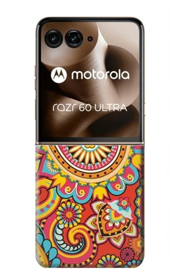 S3402 Floral Paisley Seamless Etui Coque Housse pour Motorola Razr 70 Ultra, 60 Ultra, 50 Ultra, Ultra 2026, Ultra 2025