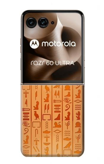 S3440 Hiéroglyphes égyptiens Etui Coque Housse pour Motorola Razr 70 Ultra, 60 Ultra, 50 Ultra, Ultra 2026, Ultra 2025