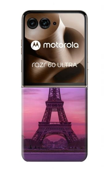 S3447 Paris Eiffel Le coucher du soleil Etui Coque Housse pour Motorola Razr 70 Ultra, 60 Ultra, 50 Ultra, Ultra 2026, Ultra 2025