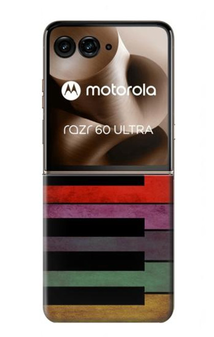 S3451 Piano coloré Etui Coque Housse pour Motorola Razr 60 Ultra, Razr Ultra 2025