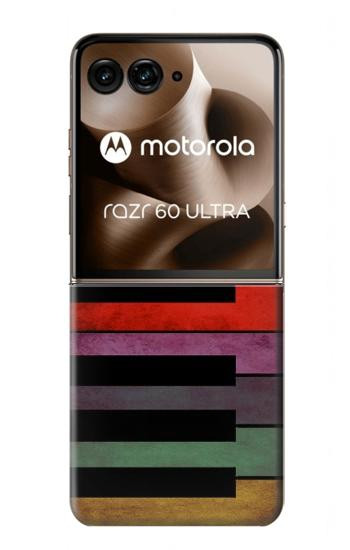 S3451 Piano coloré Etui Coque Housse pour Motorola Razr 70 Ultra, 60 Ultra, 50 Ultra, Ultra 2026, Ultra 2025