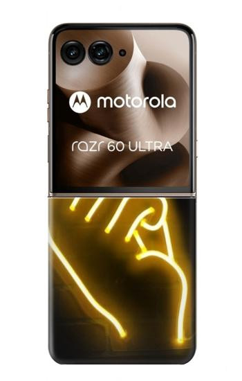 S3512 Mignon Mini coeur Néon graphique Etui Coque Housse pour Motorola Razr 70 Ultra, 60 Ultra, 50 Ultra, Ultra 2026, Ultra 2025