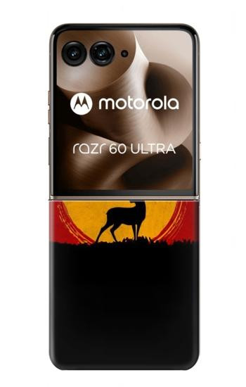 S3513 Coucher de soleil de Deer Etui Coque Housse pour Motorola Razr 70 Ultra, 60 Ultra, 50 Ultra, Ultra 2026, Ultra 2025