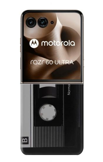 S3516 Ruban cassette millésimé Etui Coque Housse pour Motorola Razr 70 Ultra, 60 Ultra, 50 Ultra, Ultra 2026, Ultra 2025
