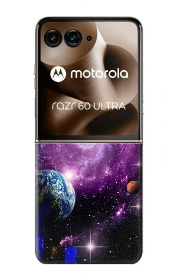 S3689 Planète spatiale Galaxy Etui Coque Housse pour Motorola Razr 70 Ultra, 60 Ultra, 50 Ultra, Ultra 2026, Ultra 2025
