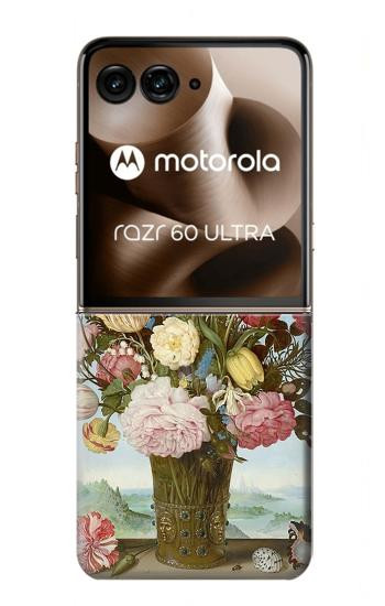 S3749 Vase de fleurs Etui Coque Housse pour Motorola Razr 70 Ultra, 60 Ultra, 50 Ultra, Ultra 2026, Ultra 2025