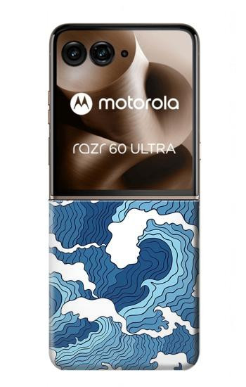 S3751 Modèle de vague Etui Coque Housse pour Motorola Razr 70 Ultra, 60 Ultra, 50 Ultra, Ultra 2026, Ultra 2025