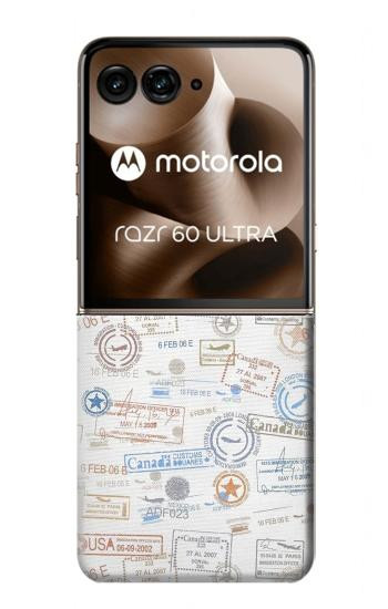 S3903 Timbres de voyage Etui Coque Housse pour Motorola Razr 70 Ultra, 60 Ultra, 50 Ultra, Ultra 2026, Ultra 2025