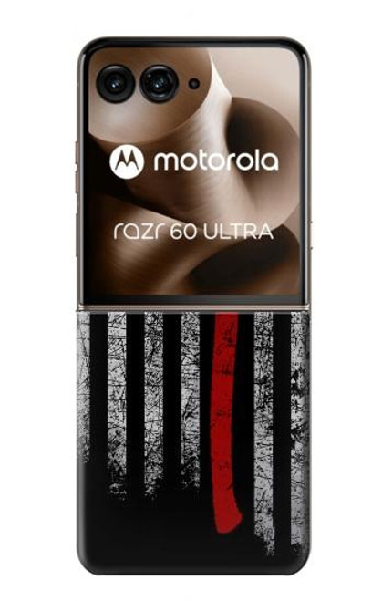 S3958 Drapeau de hache de pompier Etui Coque Housse pour Motorola Razr 60 Ultra, Razr Ultra 2025