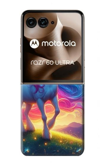 S3977 Licorne colorée Etui Coque Housse pour Motorola Razr 70 Ultra, 60 Ultra, 50 Ultra, Ultra 2026, Ultra 2025