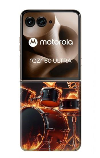 S3985 Batteur de crâne de feu Etui Coque Housse pour Motorola Razr 70 Ultra, 60 Ultra, 50 Ultra, Ultra 2026, Ultra 2025